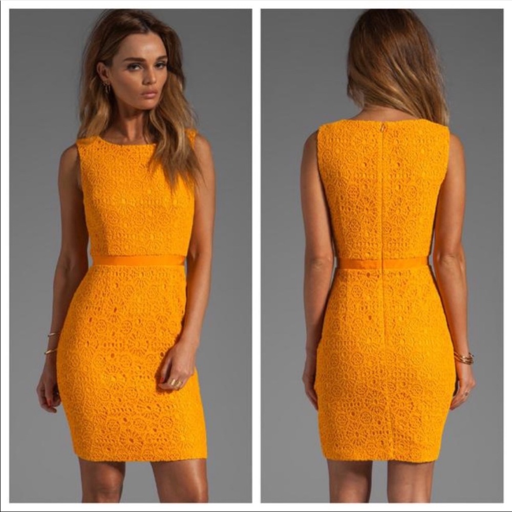 Trina Turk Orange Mini Dress